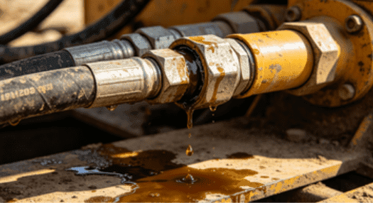Hydraulic hose connection and metal fitting
